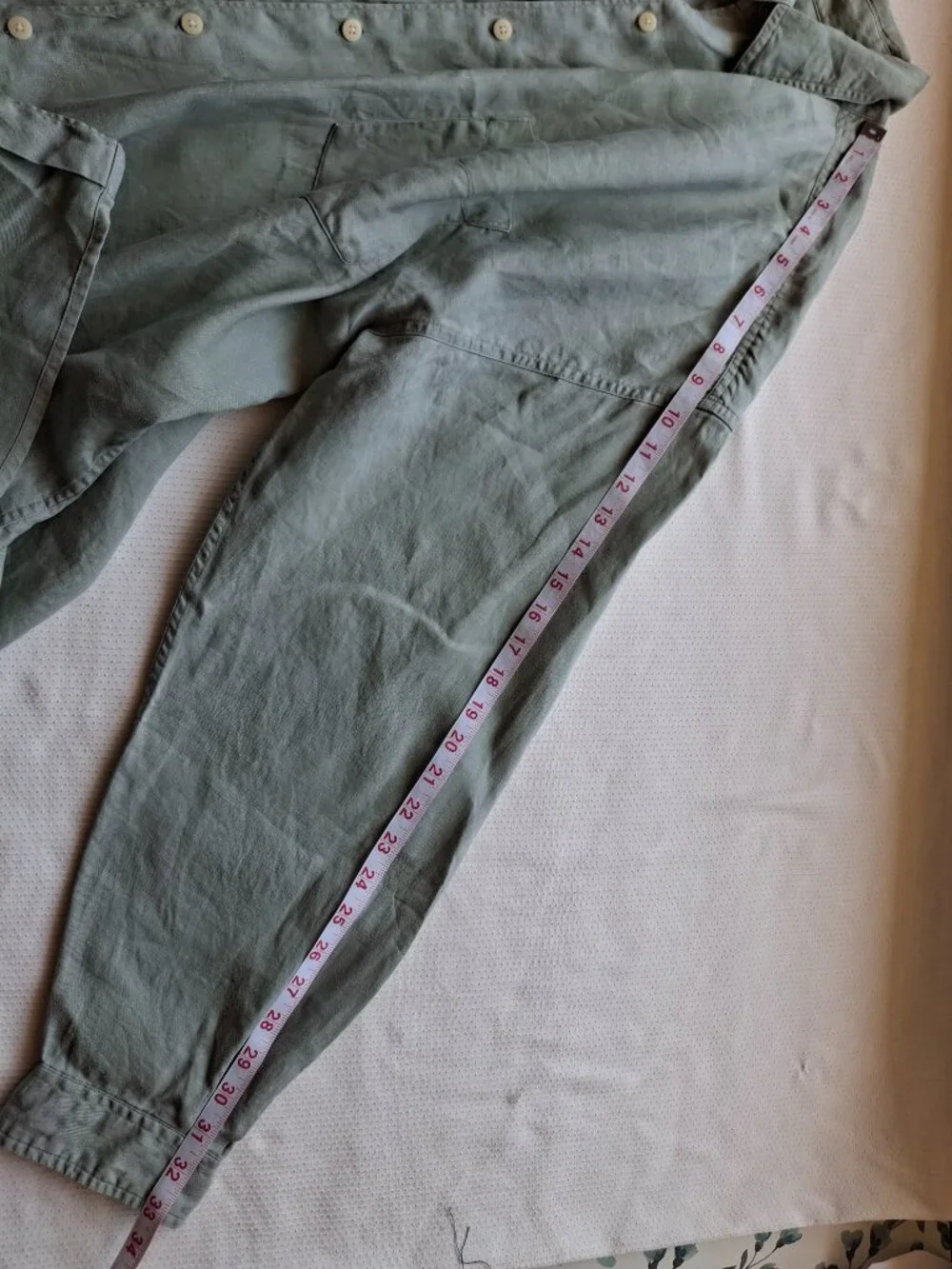 2 Mens XL 100% Linen Shirts Banana Republic & Structure Khaki Sage Green